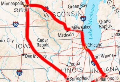 2017: Chicago-Milwaukee-Minneapolis-St.Louis-Chicago